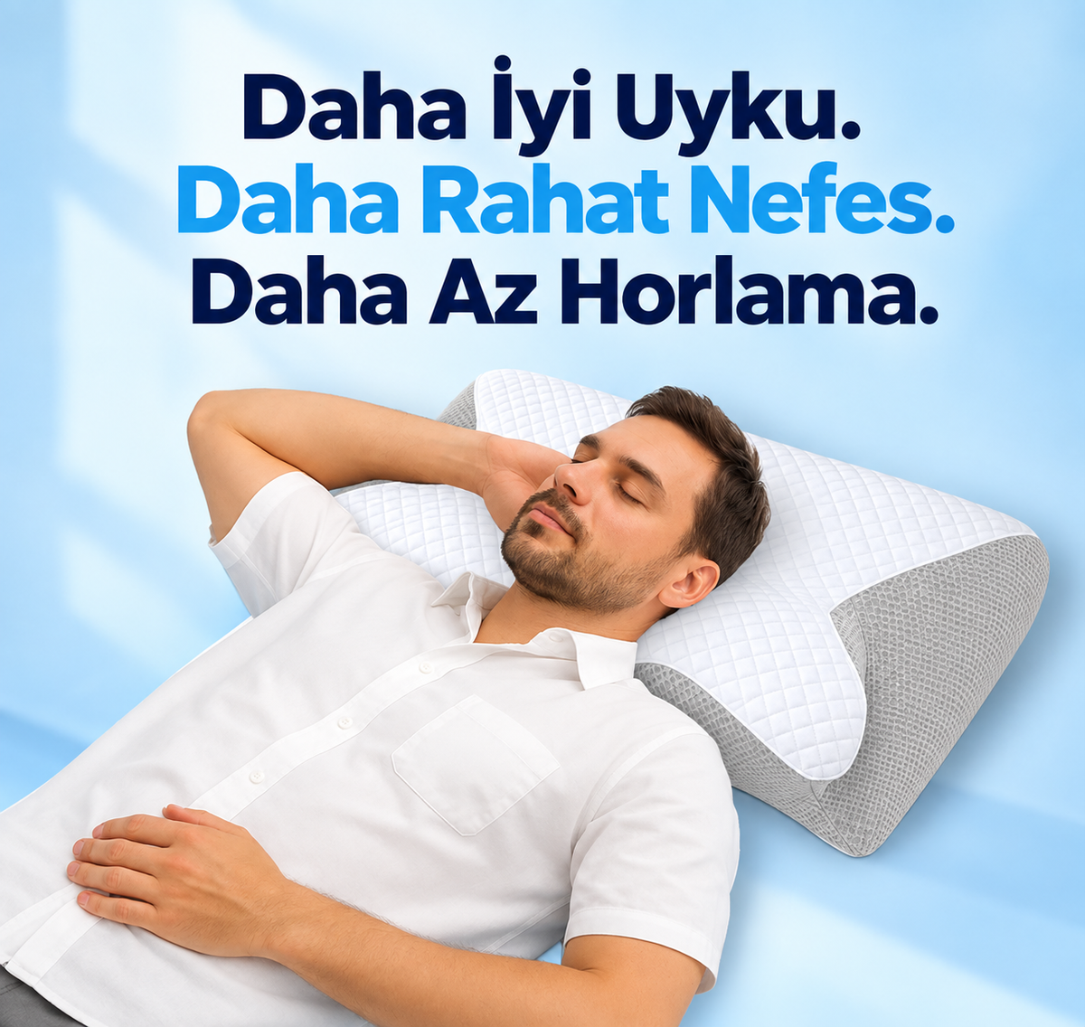 Uyku Pozisyonunuzu Düzelterek Horlamayı Susturan Yastık